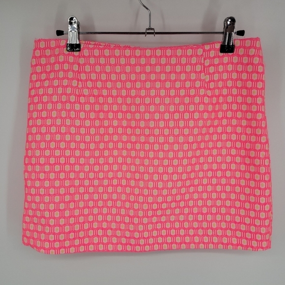 Lilly Pulitzer Hot Pink Tate Tropical Mini Skirt Size 4 - Picture 3 of 12